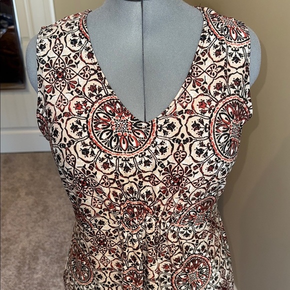 Initiatives Sundress Brownish red Brick red design Sleeveless Scoop Neck Maxi - Picture 3 of 11